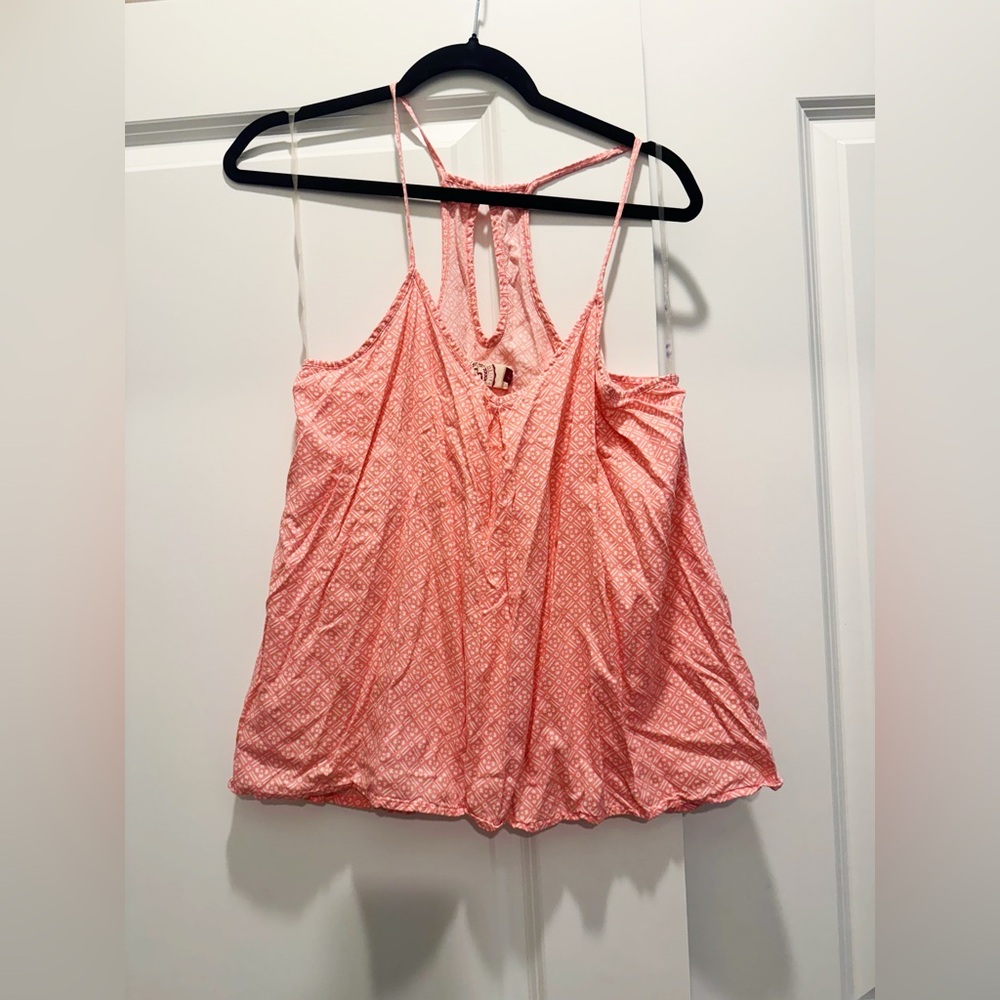SO Tank Top with Coral Floral Pattern